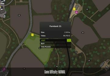 Мод Farmland Cost By Difficulty версия 1.0.0.0 для Farming Simulator 2025