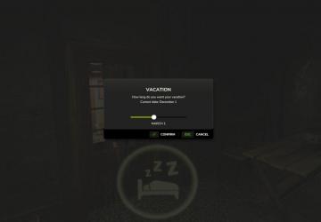 Мод Go To Vacations версия 1.0.0.0 для Farming Simulator 2025