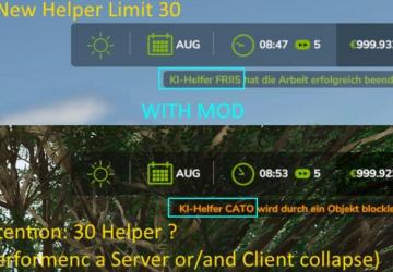Мод HiredHelperTool версия 1.0.0.0 для Farming Simulator 2025