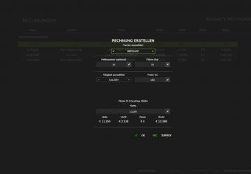 Мод Invoice System версия 1.0.0.0 для Farming Simulator 2025