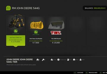 Мод John Deere 544G версия 0.1.0.0 для Farming Simulator 2025
