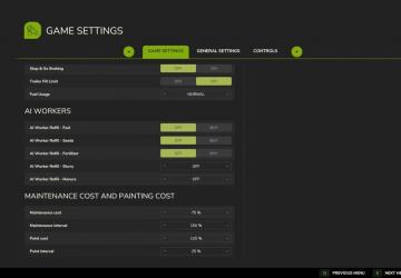Мод Repair And Paint Settings версия 1.0.0.0 для Farming Simulator 2025