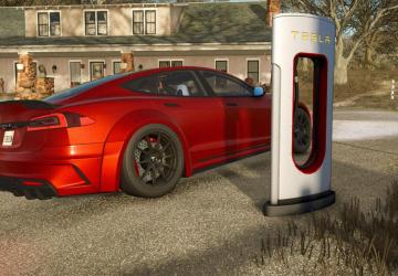 Мод Tesla SuperCharger версия 1.0.0.0 для Farming Simulator 2025