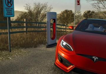 Мод Tesla SuperCharger версия 1.0.0.0 для Farming Simulator 2025