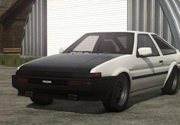 Мод Toyota AE86 Trueno версия BETA для Farming Simulator 2025