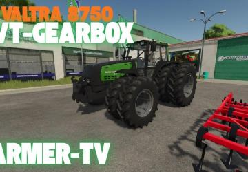 Мод Valtra 8750 CVT версия 1.0.0.0 для Farming Simulator 2025