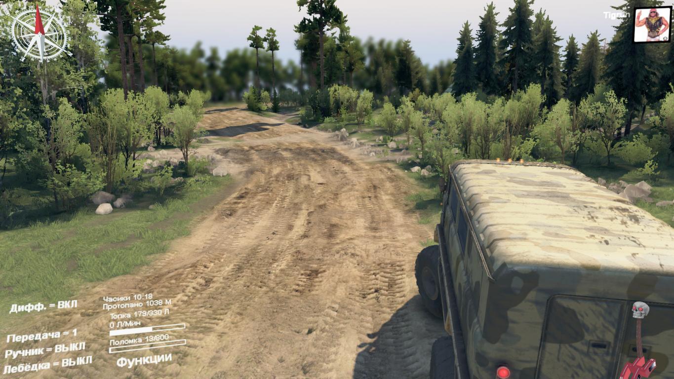 Скачать мод Грунтовая дорога версия 1 для SpinTires (v03.03.16/1.7.1)