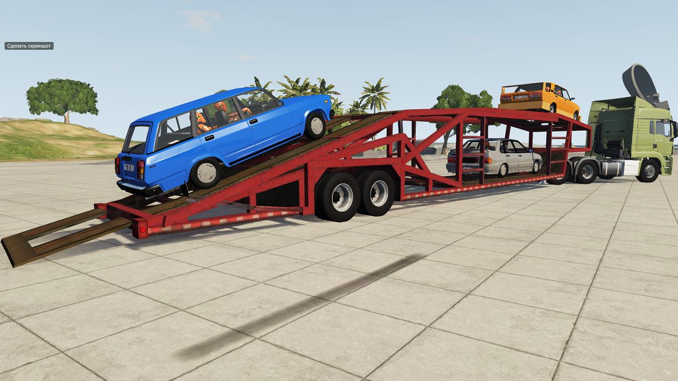 Скачать мод Car hauler trailer версия 1.0 для BeamNG.drive (v0.23.5.2)