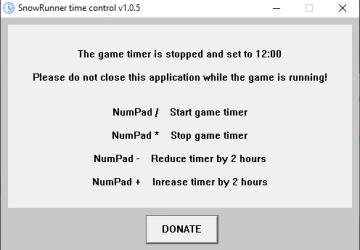 SnowRunner time control версия 1.0.5 для SnowRunner (vAll)