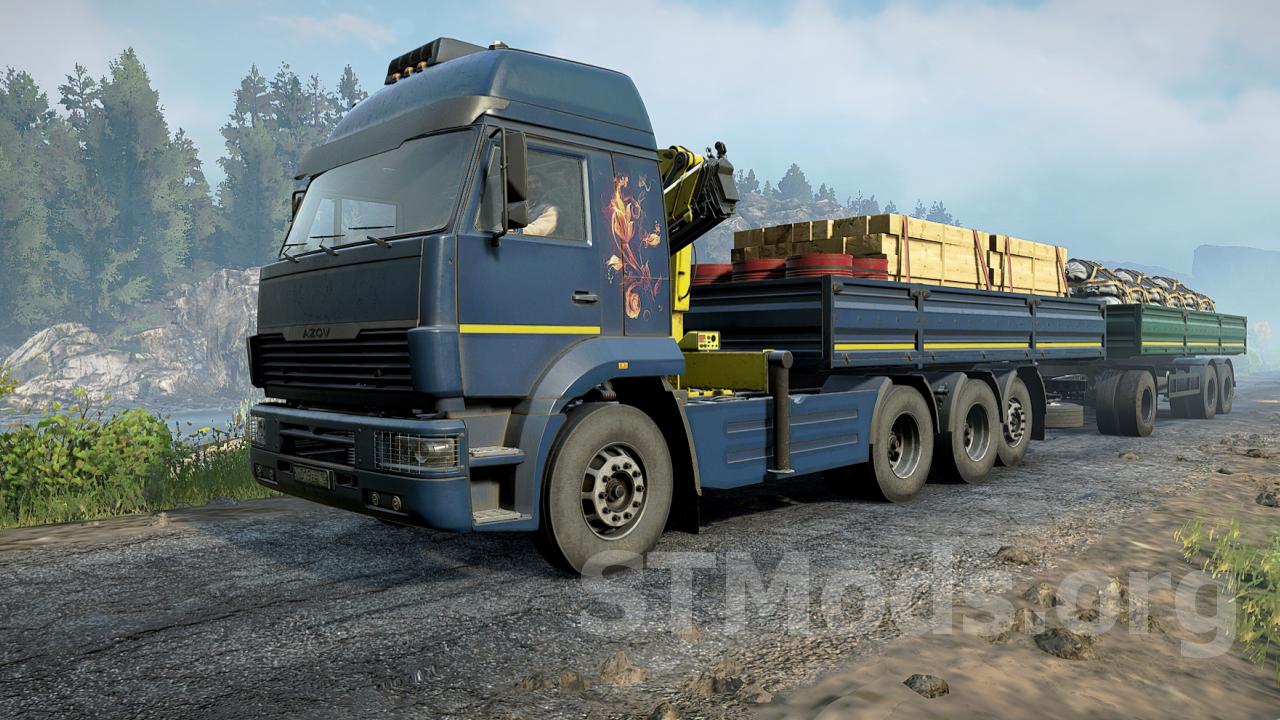 Скачать мод Azov 5000 8x4 6x6 версия 1.2 для SnowRunner (v28.0)