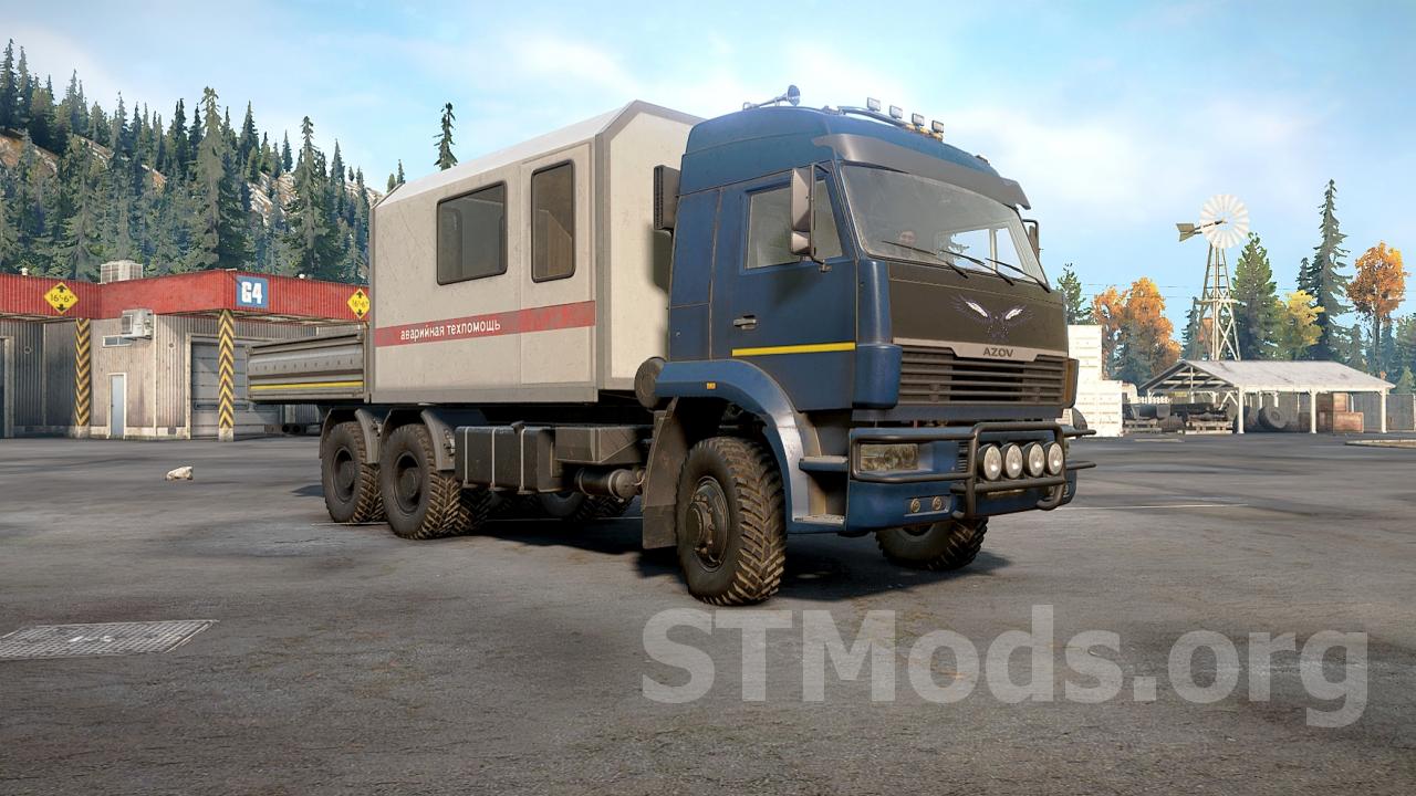 Скачать мод Azov 5000 8x4 6x6 версия 1.2 для SnowRunner (v28.0)