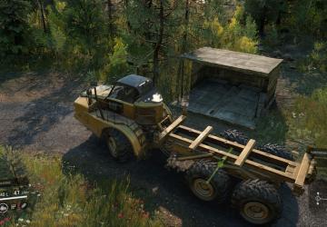 Мод CAT 745C No Chassis Steering версия 4.9 для SnowRunner (v5.2)