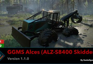 Мод GGMS Alces (ALZ-S8400 Skidder) версия 1.1.0 для SnowRunner (v17.3)