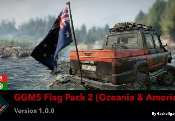 Мод GGMS Flag Pack 02 (Oceania and the Americas) v1.0.0 для SnowRunner (v17.3)