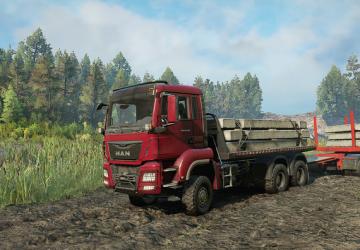 Мод MAN Truck TGS 480 6X6 версия 1.2.0 для SnowRunner (v6.0)