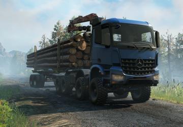 Мод Mercedes-Benz Arocs версия 2.1 для SnowRunner (v15.1)