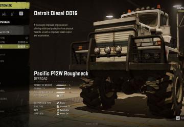 Мод Pacific P12W - Roughneck версия 1.6 для SnowRunner (v5.1)