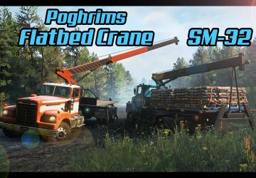 Мод Poghrims Flatbed Crane SM-32 версия 1.0.0 для SnowRunner (v17.0)