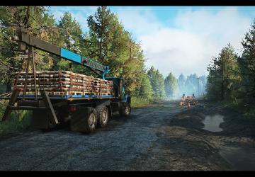 Мод Poghrims Flatbed Crane SM-32 версия 1.0.0 для SnowRunner (v17.0)