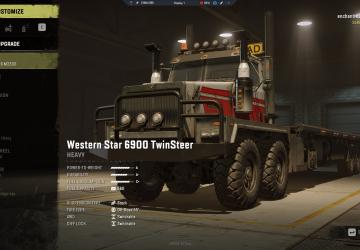 Мод Western Star 6900 TwinSteer AWD Switchable v1.0.5 для SnowRunner (v8.0)