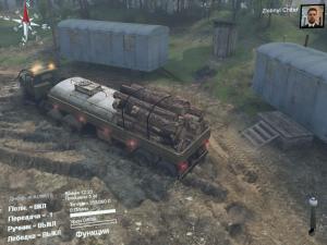 Мод Дефолтный бортовой полуприцеп с грузом брёвен v1.0 для SpinTires (v03.03.16)