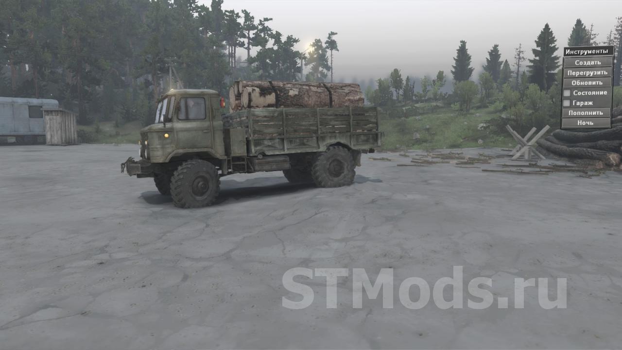 Скачать мод Газ 66 - доработка версия 1.0 для SpinTires (v03.03.16)