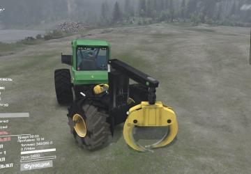 Мод John Deere 748H Skidder версия 02.03.17 для SpinTires (v03.03.16)