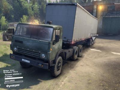 Мод КамАЗ-55102 с прицепом версия 3.0 для SpinTires (v2014)