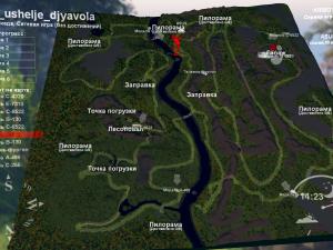 Карта «Ущелье дьявола» версия 1.0 для SpinTires (v03.03.16)