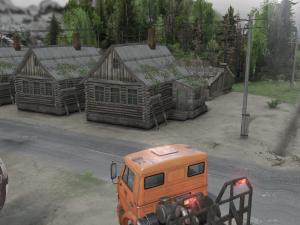 Карта «В деревне» версия 1 для SpinTires (v03.03.16)