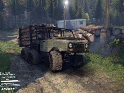 Мод ЛуАЗ 13021 6x6 версия 0.2 для SpinTires (v2014)