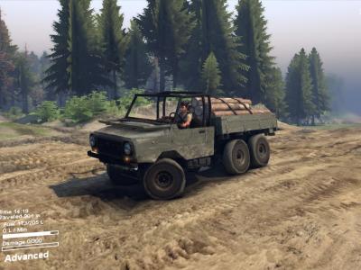 Мод ЛуАЗ 13021 6x6 версия 0.2 для SpinTires (v2014)