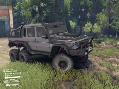 Мод Mercedes-Benz G63 AMG 6X6 версия 1.0 для SpinTires (v2014)