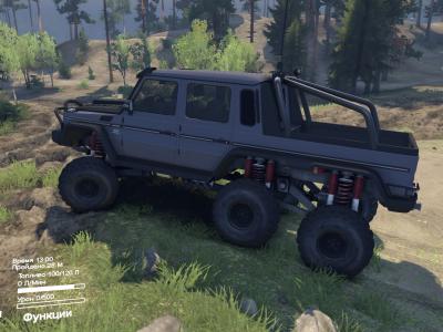 Мод Mercedes-Benz G63 AMG 6X6 версия 1.0 для SpinTires (v2014)