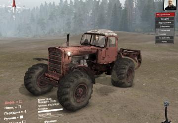 Мод Нечто 5 ДТ-75 колёсный обновлённый версия 1.0 для SpinTires (v03.03.16)