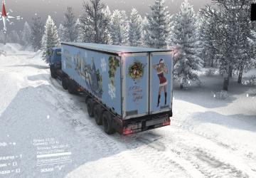 Мод Новогодняя текстура для дефолтного полуприцепа v1.0 для SpinTires (v03.03.16)