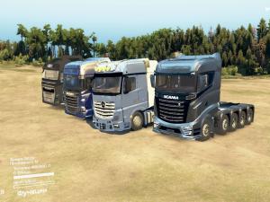 Мод Пак тягачей Европейцев версия 1.1 для SpinTires (v03.03.16)
