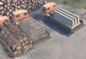 Мод Платформы и прицепы, полуприцепы Камаз версия 3.1 для SpinTires (v03.03.16)