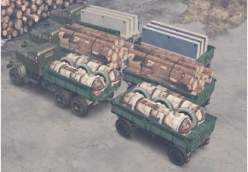 Мод Платформы и прицепы, полуприцепы Зил версия 1.1 для SpinTires (v03.03.16)