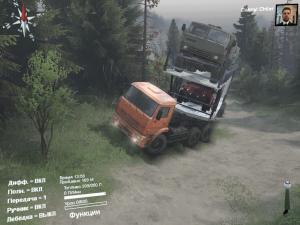 Мод Полуприцеп Двойной автовоз версия 1.1 для SpinTires (v03.03.16)