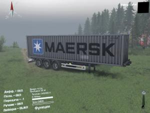 Мод Полуприцепы для всех: Контейнеровоз «MAERSK» v1.0 для SpinTires (v03.03.16)
