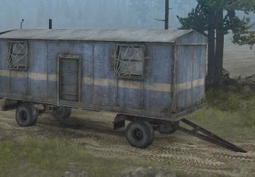 Мод Прицеп вагончик-бытовка (Гаражный фургон) v1.0 для SpinTires (v03.03.16)