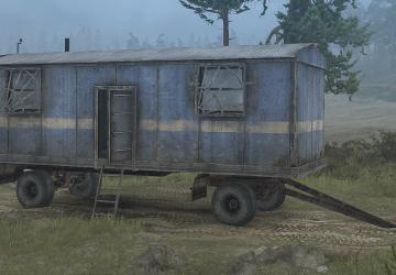 Мод Прицеп вагончик-бытовка (Гаражный фургон) v1.0 для SpinTires (v03.03.16)