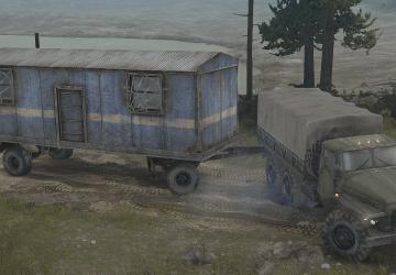 Мод Прицеп вагончик-бытовка (Гаражный фургон) v1.0 для SpinTires (v03.03.16)