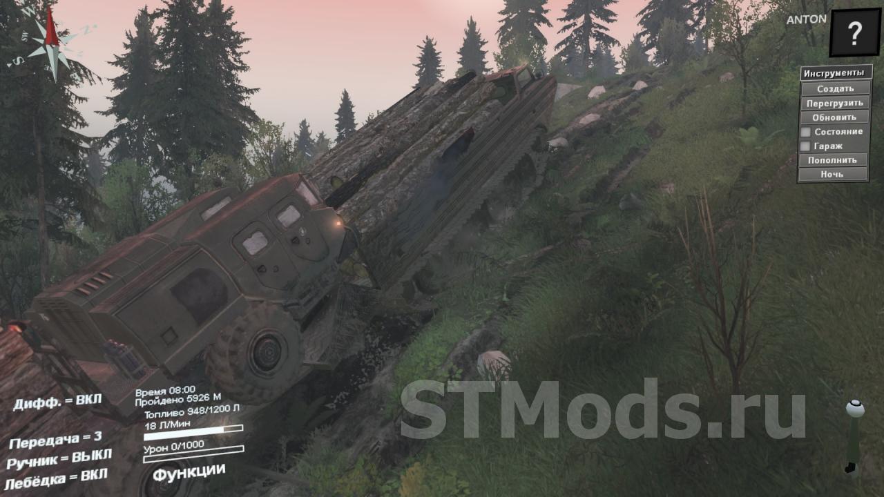 Скачать мод ПТС-М версия 1.6 для SpinTires (v03.03.16)