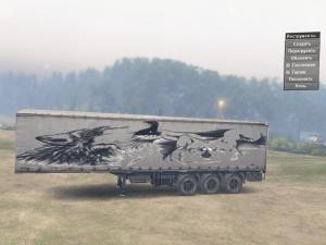 Мод Текстура полуприцепа-фургона «Волки» версия 1.0 для SpinTires (v03.03.16)