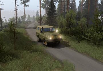 Мод УАЗ-3907 «Ягуар» / UAZ-3909 «Jaguar» версия 1.1 для SpinTires (v03.03.16)