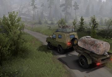 Мод УАЗ-3907 «Ягуар» / UAZ-3909 «Jaguar» версия 1.1 для SpinTires (v03.03.16)