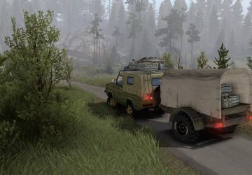 Мод УАЗ-3907 «Ягуар» / UAZ-3909 «Jaguar» версия 1.1 для SpinTires (v03.03.16)