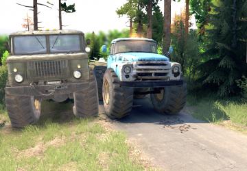 Мод Зил 130 и Газ 66 Монстр трак версия 1.0 для SpinTires (v03.03.16+)